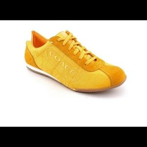 yellow coach shoes